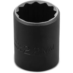 ‎Proto 1/2″ Drive Thin Wall Impact Socket 22 mm - 12 Point - Exact Tooling