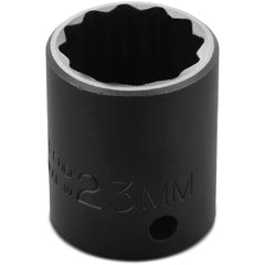 ‎Proto 1/2″ Drive Thin Wall Impact Socket 23 mm - 12 Point - Exact Tooling