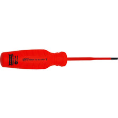 Proto VDE Insulated Cabinet Screwdriver- 5/32 × 4″ - Exact Tooling