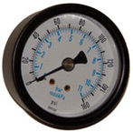 1/4 NPT Back Air Gauge 160 PSI - Exact Tooling