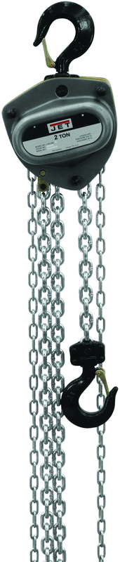 L-100-300WO-20, 3 Ton Hand Chain Hoist with 20' Lift & Overload Protection - Exact Tooling