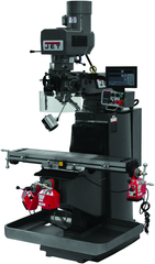 JTM-949EVS Mill With 3-Axis Newall DP700 DRO (Quill) With X-Axis Powerfeed and Air Powered Draw Bar - Exact Tooling