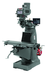 JTM-4VS Mill With 3-Axis Newall DP700 DRO (Knee) With X-Axis Powerfeed - Exact Tooling