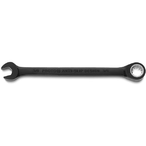 Proto Black Chrome Combination Non-Reversible Ratcheting Wrench 3/8″ - Spline - Exact Tooling
