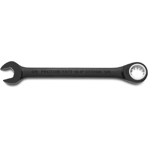 Proto Black Chrome Combination Non-Reversible Ratcheting Wrench 5/8″ - Spline - Exact Tooling