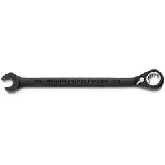 Proto Black Chrome Combination Reversible Ratcheting Wrench 5/16″ - Spline - Exact Tooling