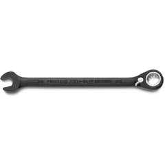 Proto Black Chrome Combination Reversible Ratcheting Wrench 3/8″ - Spline - Exact Tooling