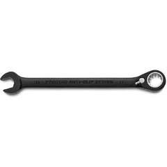 Proto Black Chrome Combination Reversible Ratcheting Wrench 11 mm - Spline - Exact Tooling