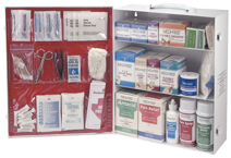 First Aid Kit - 3-Shelf Industrial Cabinet - Exact Tooling