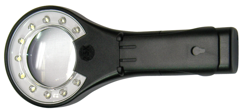 Lighted Handheld Magnifier - LED Bulb - Exact Tooling
