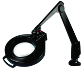28" Arm 1.75X LED Mag Ben Bench Clamp, Floating Arm Circline - Exact Tooling