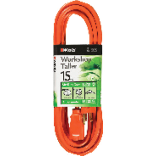 Extension Cord - 15' Medium Duty 1-Outlet (Outdoor Style) - Exact Tooling