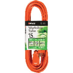 Extension Cord - 15' Medium Duty 1-Outlet (Outdoor Style) - Exact Tooling