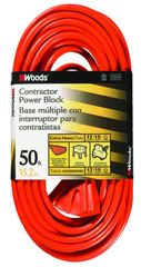 Extension Cord - 50' Extra HD 3-Outlet (Power Block) - Exact Tooling