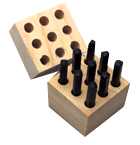 Young Bros 1/8" Figure Set 0-8 Industrial Strength Steel Hand Stamps. 1/8" Characters Blank 7/16" Sq X 3" Long - Exact Tooling