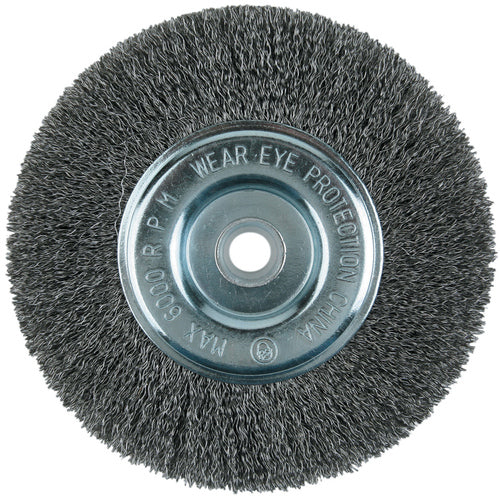 Brush - 8″ Wire Wheel Crimped - Exact Tooling