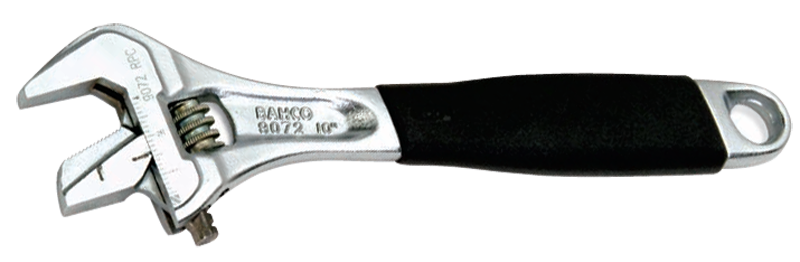 1-1/16" Opening - 8" OAL - Plated Adjustable Wrench - Exact Tooling