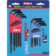 22 Pieces-0.050″-3/8″ & 1.5-10 mm Long & Short Arm Style - Hex Key Set - Exact Tooling