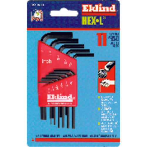 11 Pieces-0.050″-1/4″ Long Arm Style - Hex Key Set - Exact Tooling