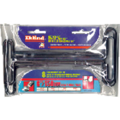 ‎8 Pieces-3/32″ - 1/4″ T-Handle Style-9″ Arm-Hex Key Set with Plain Grip in Stand - Exact Tooling