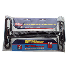 10 Pieces-3/32″-3/8″ T-Handle Style-9″ Arm-Hex Key Set with Plain Grip - Exact Tooling