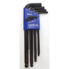 9 Pieces-1.5 mm-10 mm Long Arm Style - Ball End Hex Key Set - Exact Tooling