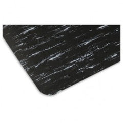4' x 60' x 1/2" Thick Marble Pattern Mat - Black/White - Exact Tooling