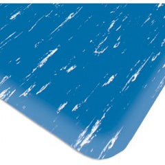 4' x 60' x 1/2" Thick Marble Pattern Mat - Blue - Exact Tooling