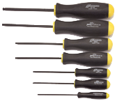 8 Piece - 7/64 - 5/16" Screwdriver Style - Ball End Hex Driver Set with Ergo Handles - Exact Tooling