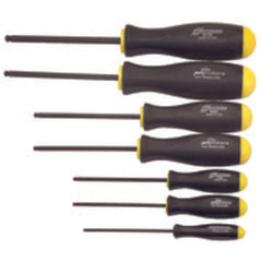 6 Pieces-1.5-5 mm Screwdriver Style - Ball End Hex Driver Set with Ergo Handles - Exact Tooling