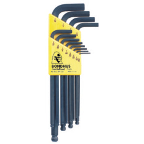 12 Pieces-0.050″-5/16″ Long Arm Style - Ball End Hex Key Set - Exact Tooling