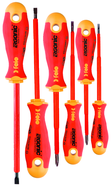 Bondhus Set of 6 Slotted & Phillips Tip Insulated Ergonic Screwdrivers. Impact-proof handle w/hanging hole. - Exact Tooling