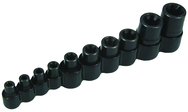 10 Piece - E-5; E-6; E-7; E-8; E-10; E-12; E-14; E-16; E-18 & E-20- Torx Socket Sets For External Bolts - Exact Tooling