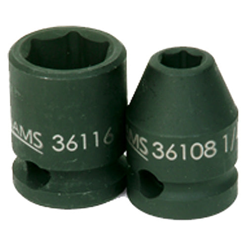 11 mm × 1 7/16″ Overall Length-1/2″ Drive-6 Point - Metric Impact Socket - Exact Tooling
