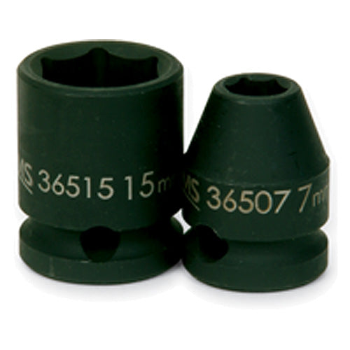 8 mm × 2 1/4″ Overall Length-3/8″ Drive-6 Point - Metric Deep Impact Socket - Exact Tooling