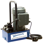 Hydraulic Electric Pump; 1HP Advance Hold Return; w/ 3Way-3Position Valve; 2-Gal; for Dual Acting Cylinders - Exact Tooling