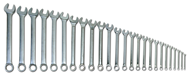 Snap-On/Williams Fractional Combination Wrench Set -- 26 Pieces; 12PT Chrome Plated - Exact Tooling
