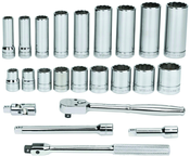 23 Piece - 3/8" Drive - 6 Point - Combination Kit - Exact Tooling