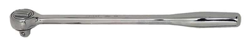 10" OAL - 3/8'' Drive - Round Head - Extra Long Reversible Ratchet - Plain Handle - Exact Tooling