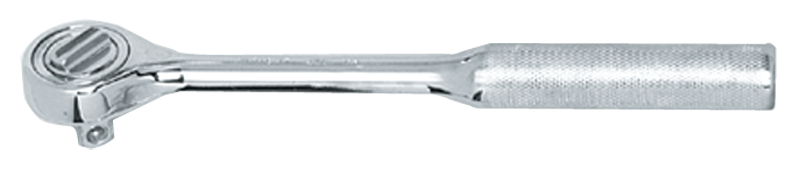 10-1/4" OAL - 1/2'' Drive - Round Head - Reversible Ratchet - Knurled Handle - Exact Tooling