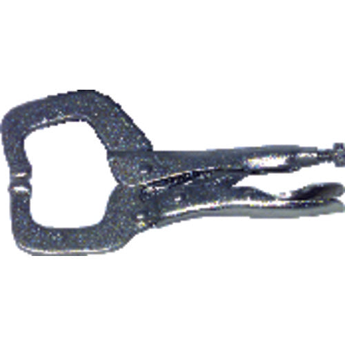 MIT Locking Grip C-Clamp - 3825 Plain Grip 3 1/8″ Capacity 11″ Long - Exact Tooling