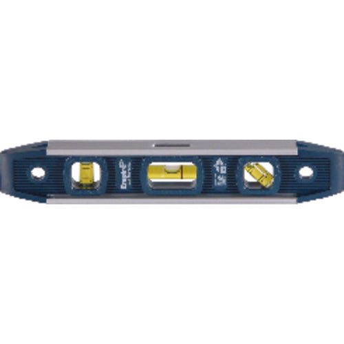 Model 581–9–9″ Length–3 Vials (1 Plumb, 1 Level, 1 45°) - Top Reading - Magnetic Toolbox Level - Exact Tooling