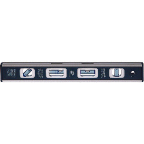Model EM8112–12″ Length–4 Vials (1 Plumb, 1 Level, 1 45°, 1 Vari-Pitch) - Magnetic Toolbox Level - Exact Tooling