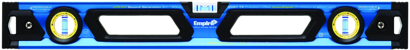 #EM71-72 - 72'' Length - 3 Vials (2 Plumb; 1 Level); Open Grips - 300° View Top Reading - Magnetic Level - Exact Tooling