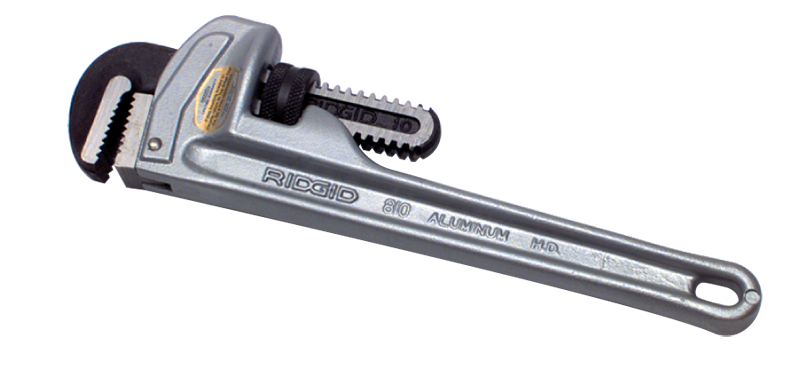 1-1/2" Pipe Capacity - 10" OAL - Aluminum Pipe Wrench - Exact Tooling