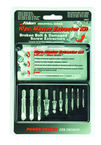 Removes #6 to #24 Screws; 10 pc. Kit - Screw Extractor - Exact Tooling