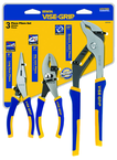 Pliers Set -- #2078704; 3 Pieces; Includes: 6" Long Nose; 6" Slip Joint; 10" Groove Joint - Exact Tooling