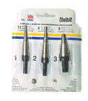 3 Pc. HSS Unibit Step Drill Set - Exact Tooling