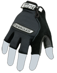 Black/Gray Synthetic Leather/Breathable Mach-5 Impact Gloves - Exact Tooling