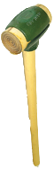 Rawhide Face Sledge Hammer -- 8 lb--36'' Hickory Handle--2-3/4'' Head Diameter - Exact Tooling